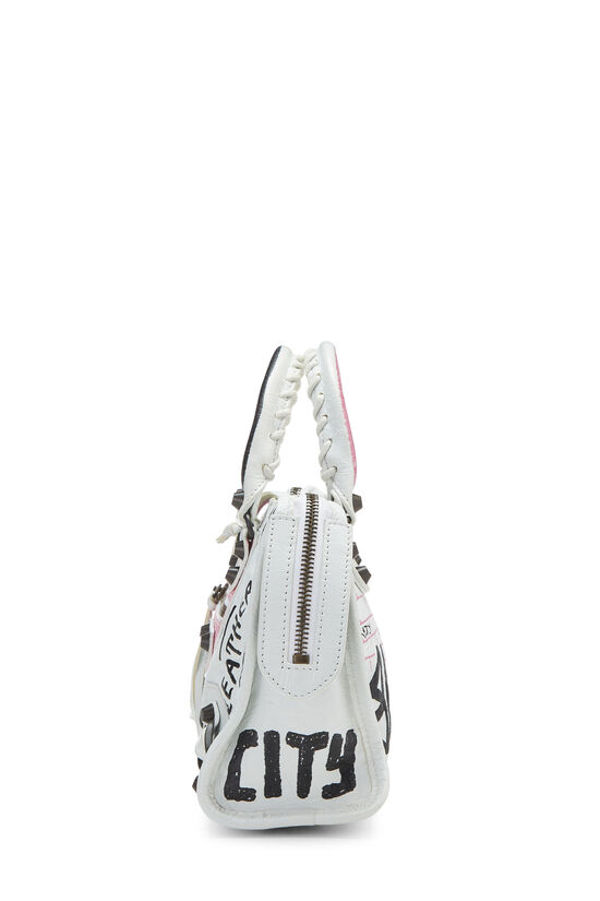 White Agneau Lambskin Graffiti Classic City Mini - Image 3