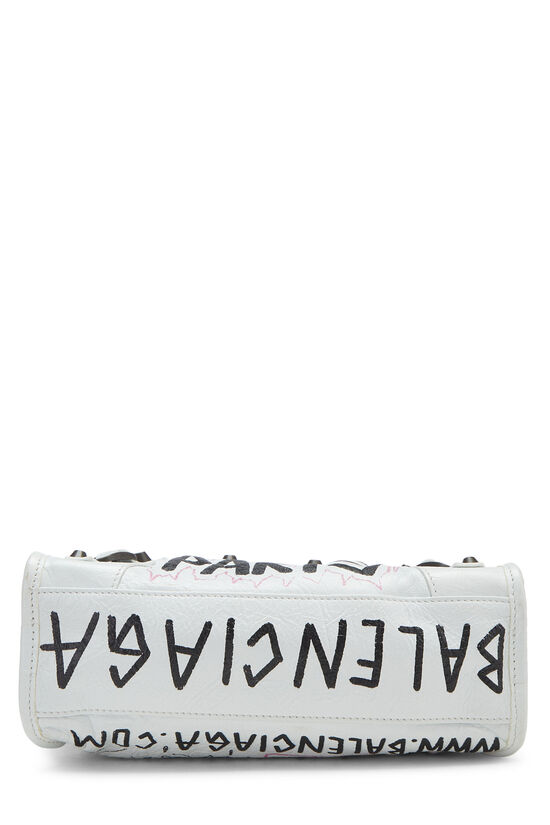 White Agneau Lambskin Graffiti Classic City Mini - Image 5
