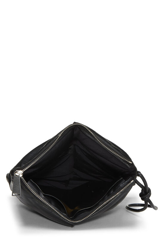 Black Calfskin Maxi Intrecciato Padded Pouch - Image 4