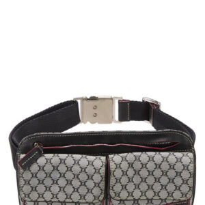 Black Triomphe Canvas Logo Belt Bag