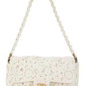 Cream Crochet Half Flap Medium