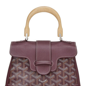 Purple Goyardine Canvas Structured Saigon Mini NM