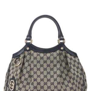 Navy GG Canvas Sukey Tote