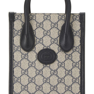 GG Supreme Canvas Interlocking GG Tote Mini