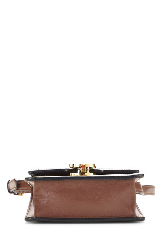 Brown Coated Canvas Monogram Striped Robin Crossbody - Image 5