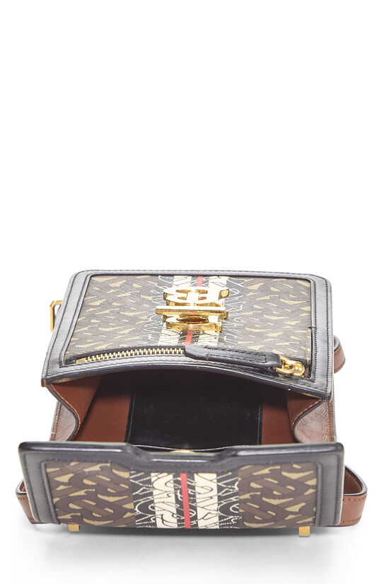 Brown Coated Canvas Monogram Striped Robin Crossbody - Image 6