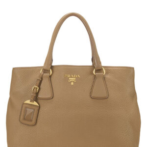 Brown Vitello Daino Convertible Tote