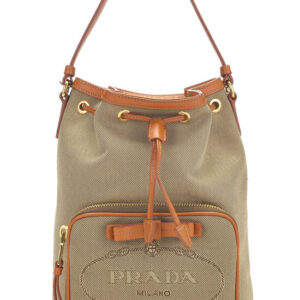Brown Logo Jacquard Duet Shoulder Bag
