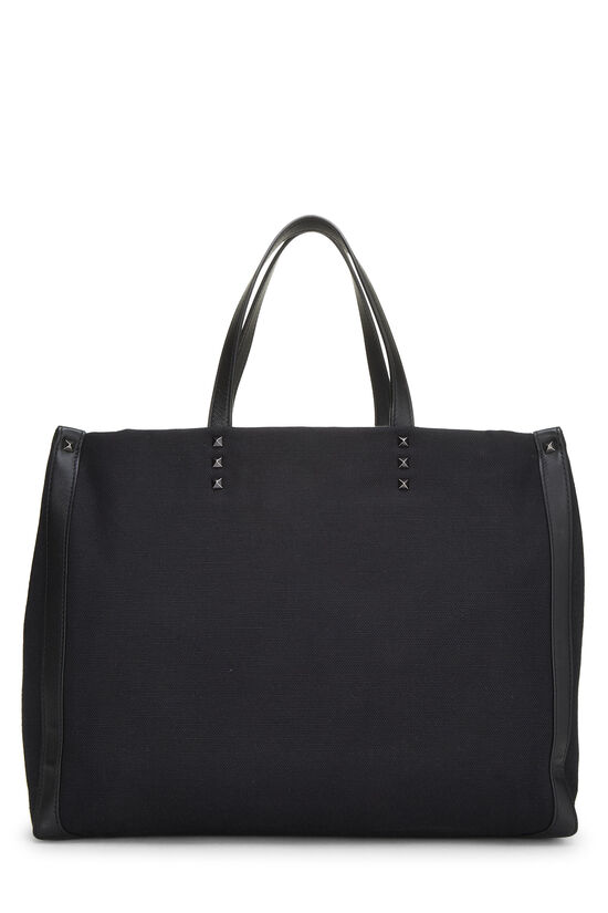 Black Canvas Neon VLTN Shopper Tote Medium - Image 4