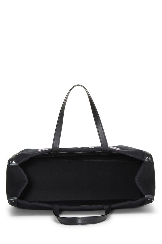 Black Canvas Neon VLTN Shopper Tote Medium - Image 6
